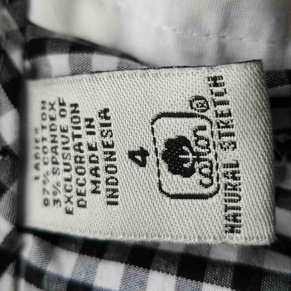 Izod Golf women's shorts black and white checks size 4 - Picture 4 of 6